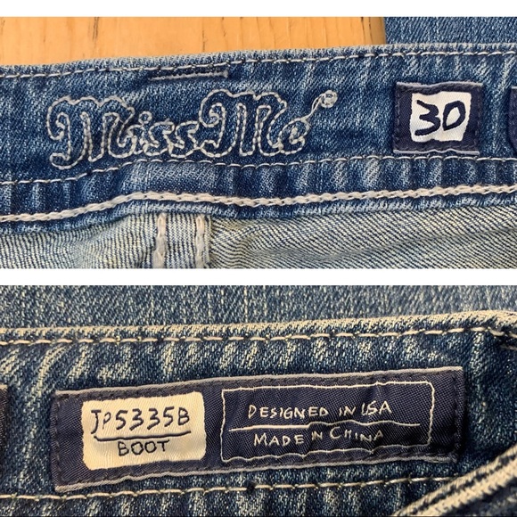 Miss Me JP5335B Boot cut light blue jeans size 30 - Picture 12 of 15